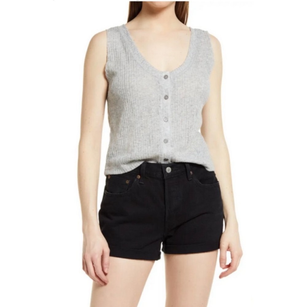 Melrose and Market gray cropped tank top Size M
